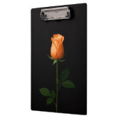 Schwarzes 4 Luxe-Clipboard, Sunset Orange Rose Klemmbrett (Links)