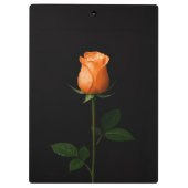 Schwarzes 4 Luxe-Clipboard, Sunset Orange Rose Klemmbrett (Rückseite)