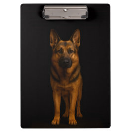Schwarzes 4 Luxe-Clipbord, Deutscher Schäferhund Klemmbrett