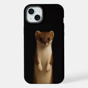 Schwarzes 4 Luxe, Elegantes Wiesel iPhone 15 Plus Hülle
