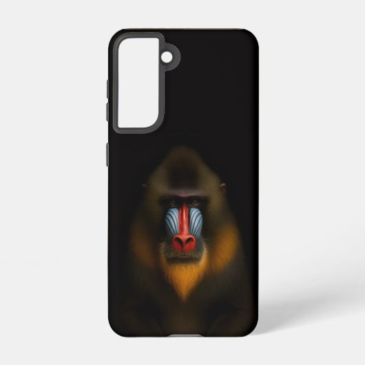 Schwarzes 4 Luxe Galaxy S21 Case, Mandrill-Affe Samsung Galaxy Hülle (Rückseite)