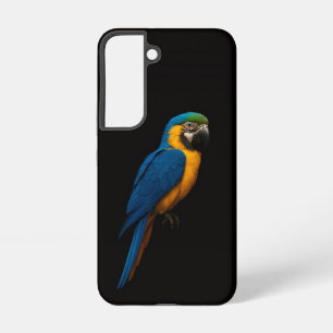 Schwarzes 4 Luxe Galaxy S22 Case, Blau-Gelber Ara Samsung Galaxy Hülle
