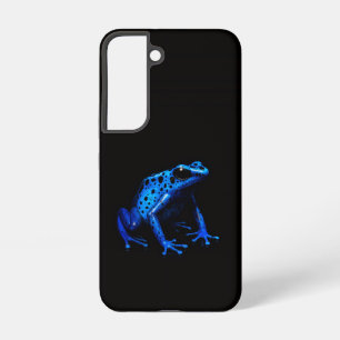 Schwarzes 4 Luxe Galaxy S22 Case, Blauer Frosch Samsung Galaxy Hülle