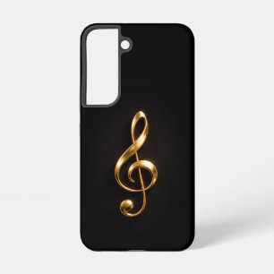 Schwarzes 4 Luxe Galaxy S22 Case, Goldener Violins Samsung Galaxy Hülle