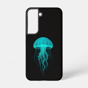 Schwarzes 4 Luxe Galaxy S22 Case, Neon-Grüne Quall Samsung Galaxy Hülle