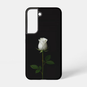 Schwarzes 4 Luxe Galaxy S22 Case, Pure White Rose Samsung Galaxy Hülle
