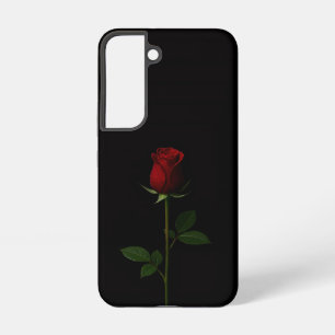 Schwarzes 4 Luxe Galaxy S22 Case, Samtrote Rose Samsung Galaxy Hülle