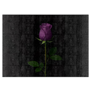 Schwarzes 4 Luxe Glas Board Royal Violet Rose Schneidebrett