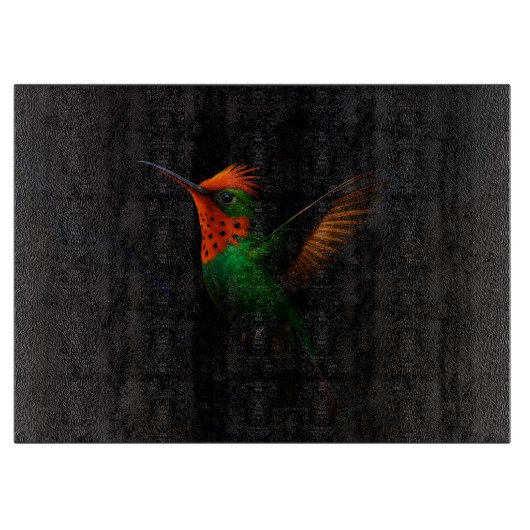 Schwarzes 4 Luxe Glas Board Tufted Coquette Schneidebrett (Vorderseite)