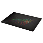 Schwarzes 4 Luxe Glas-Schneidbrett Mantis Shrimp Schneidebrett (Ecke)