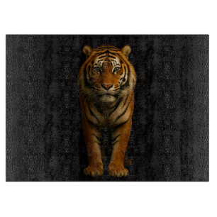 Schwarzes 4 Luxe Glas-Schneidbrett Noble Tiger Schneidebrett