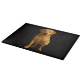 Schwarzes 4 Luxe Glas Schneidbrett Zartes Labrador Schneidebrett (Ecke)
