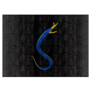 Schwarzes 4 Luxe Glasboard Blauer Band-Aal Schneidebrett
