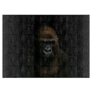 Schwarzes 4 Luxe Glasboard Gorilla Schneidebrett