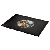 Schwarzes 4 Luxe Glasboard Harmony Yin Yang Schneidebrett (Ecke)
