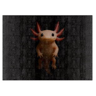 Schwarzes 4 Luxe Glasboard Mexikanischer Axolotl Schneidebrett