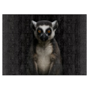 Schwarzes 4 Luxe Glasboard Sanfter Lemur Schneidebrett