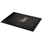 Schwarzes 4 Luxe Glasboard Sekretärvogel Schneidebrett (Ecke)
