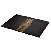 Schwarzes 4 Luxe Glasboard Silent Lynx Schneidebrett (Ecke)