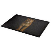 Schwarzes 4 Luxe Glasboard Silent Prime Puma Schneidebrett (Ecke)