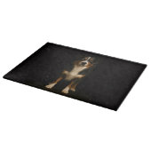 Schwarzes 4 Luxe Glass Board Aussie Shepherd Schneidebrett (Ecke)
