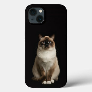 Schwarzes 4 Luxe iPhone 13, Birma-Katze Case-Mate iPhone Hülle