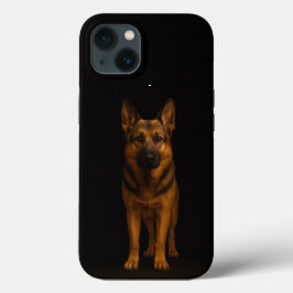 Schwarzes 4 Luxe iPhone 13, Deutscher Schäferhund Case-Mate iPhone Hülle