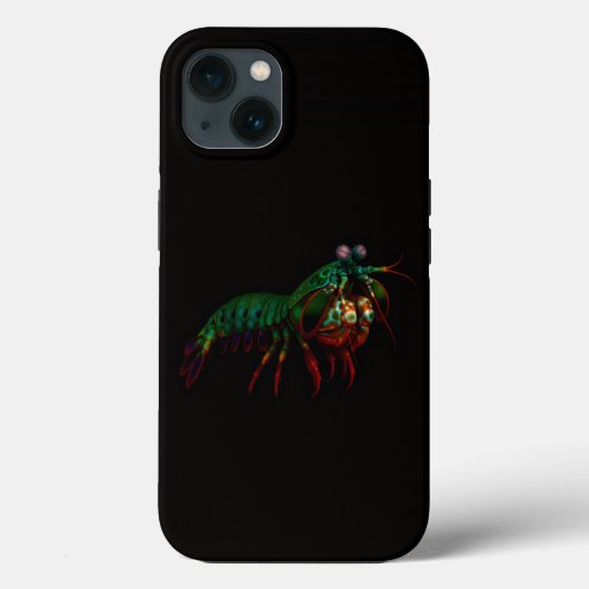 Schwarzes 4 Luxe iPhone 13, Fangschreckenkrebs Case-Mate iPhone Hülle (Rückseite)