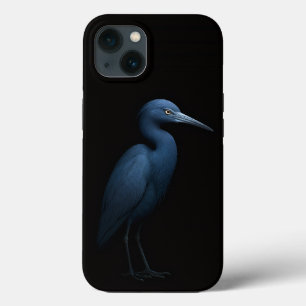 Schwarzes 4 Luxe iPhone 13, Kleiner Blauer Reiher Case-Mate iPhone Hülle