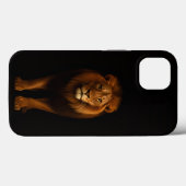 Schwarzes 4 Luxe iPhone 13, Majestätischer Löwe Case-Mate iPhone Hülle (Rückseite (Horizontal))