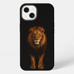 Schwarzes 4 Luxe iPhone 13, Majestätischer Löwe 13 Hülle