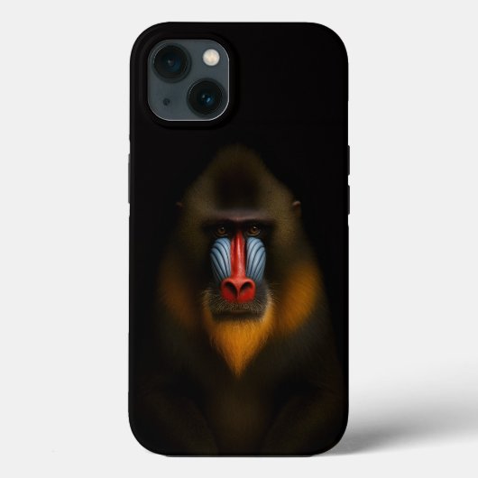 Schwarzes 4 Luxe iPhone 13, Mandrill-Affe Case-Mate iPhone Hülle (Rückseite)