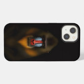 Schwarzes 4 Luxe iPhone 13, Mandrill-Affe Hülle (Rückseite (Horizontal))