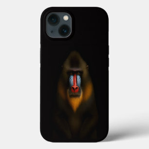 Schwarzes 4 Luxe iPhone 13, Mandrill-Affe 13 Hülle