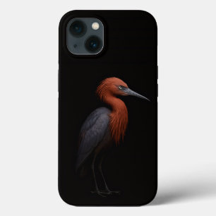 Schwarzes 4 Luxe iPhone 13, Rötlicher Reiher Case-Mate iPhone Hülle