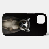 Schwarzes 4 Luxe iPhone 13, Sanfter Lemur Case-Mate iPhone Hülle (Rückseite (Horizontal))