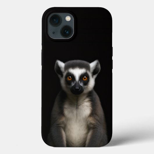 Schwarzes 4 Luxe iPhone 13, Sanfter Lemur Case-Mate iPhone Hülle (Rückseite)