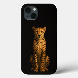 Schwarzes 4 Luxe iPhone 13, schlanker Gepard Case-Mate iPhone Hülle