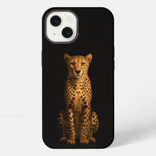 Schwarzes 4 Luxe iPhone 13, schlanker Gepard 13 Hülle