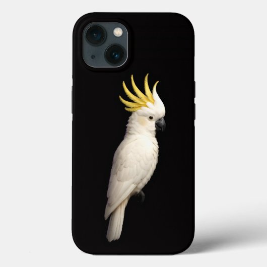 Schwarzes 4 Luxe iPhone 13, Schwefelhaubenkakadu Case-Mate iPhone Hülle (Rückseite)