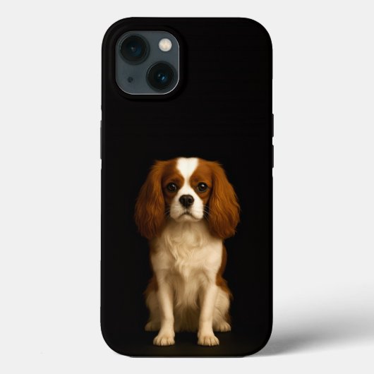Schwarzes 4 Luxe iPhone 13, süßer Cavalier King Ch Case-Mate iPhone Hülle (Rückseite)