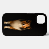 Schwarzes 4 Luxe iPhone 13, treuer Collie Case-Mate iPhone Hülle (Rückseite (Horizontal))