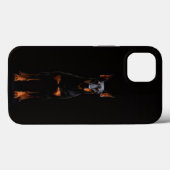 Schwarzes 4 Luxe iPhone 13, Wachdobermann Case-Mate iPhone Hülle (Rückseite (Horizontal))