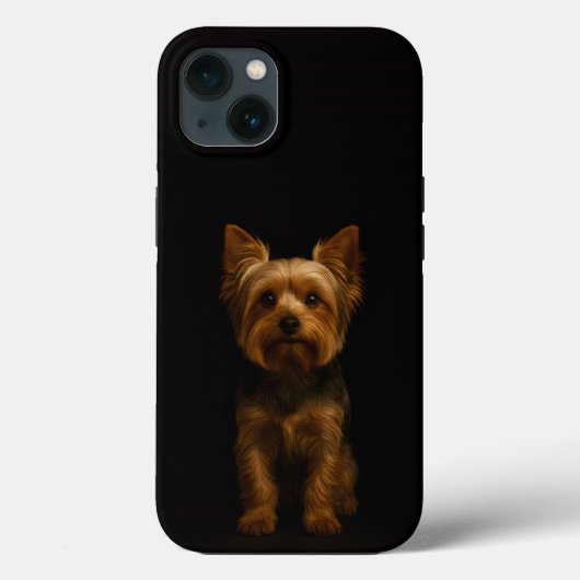 Schwarzes 4 Luxe iPhone 13, Yorkshire Terrier Case-Mate iPhone Hülle (Rückseite)