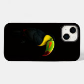 Schwarzes 4 Luxe iPhone 14 Case, Keil-Schnabeltuka Case-Mate iPhone Hülle (Rückseite (Horizontal))