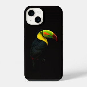 Schwarzes 4 Luxe iPhone 14 Case, Keil-Schnabeltuka Hülle