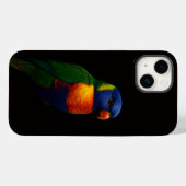 Schwarzes 4 Luxe iPhone 14 Case-Mate, Lorikeet Pap Case-Mate iPhone Hülle (Rückseite (Horizontal))