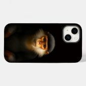 Schwarzes 4 Luxe iPhone 14 Case-Mate, Rote Douc La Case-Mate iPhone Hülle (Rückseite (Horizontal))
