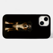 Schwarzes 4 Luxe iPhone 14 Mate, Aussie Shepherd Case-Mate iPhone Hülle (Rückseite (Horizontal))