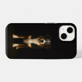 Schwarzes 4 Luxe iPhone 14 Mate, Aussie Shepherd Hülle (Rückseite (Horizontal))